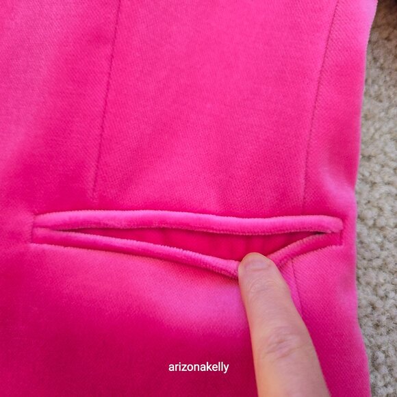 NWOT J. Crew Parke Velvet Blazer HOT PINK "Bright Begonia" - Picture 7 of 14